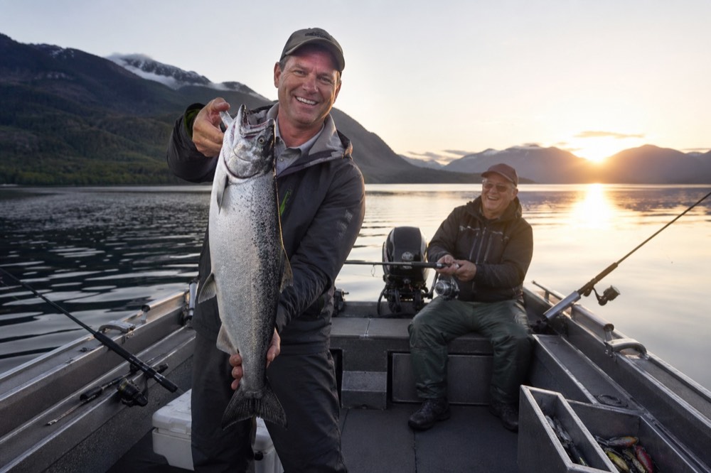 Successful angler on a British Columbia fishing trip
